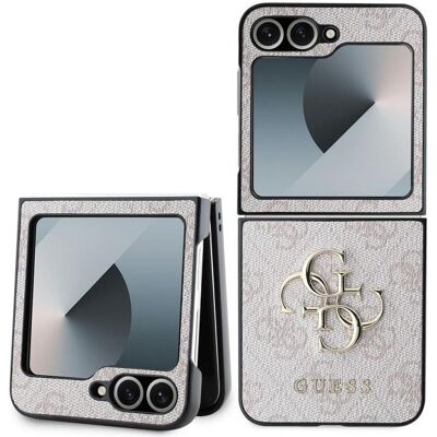 Guess Leder 4G Metall Logo Hülle für Samsung Galaxy Z Flip 6 Rosa Guess Leder 4G Metall Logo Hülle für Samsung Galaxy Z Flip 6 Rosa
