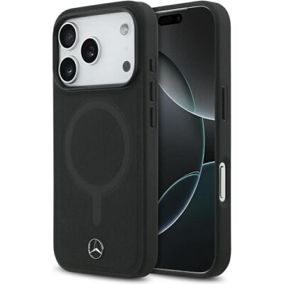 Mercedes Etui Plain Smooth Leather MagSafe do iPhone 17 Pro czarny (Apple iPhone 17 Pro), Smartphone Hülle, Schwarz Mercedes Etui Plain Smooth Leather MagSafe do iPhone 17 Pro czarny (Apple iPhone 17 Pro), Smartphone Hülle, Schwarz