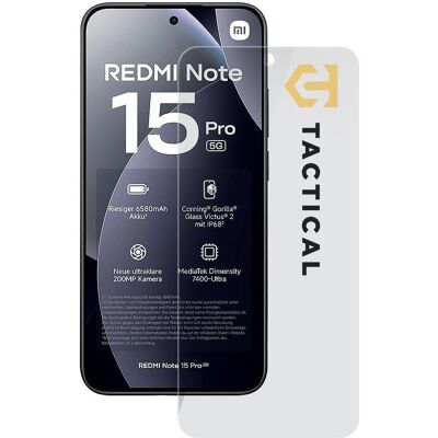 Tactical Glass Shield 2.5D for Xiaomi Redmi Note 15 Pro Clear (Xiaomi Redmi Note 15 Pro), Smartphone Schutzfolie, Transparent Tactical Glass Shield 2.5D for Xiaomi Redmi Note 15 Pro Clear (Xiaomi Redmi Note 15 Pro), Smartphone Schutzfolie, Transparent