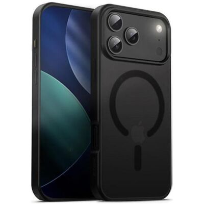 Crong Hybrid Frost MAG Cover (Apple iPhone 17 Pro Max), Smartphone Hülle, Transparent, Schwarz Crong Hybrid Frost MAG Cover (Apple iPhone 17 Pro Max), Smartphone Hülle, Transparent, Schwarz