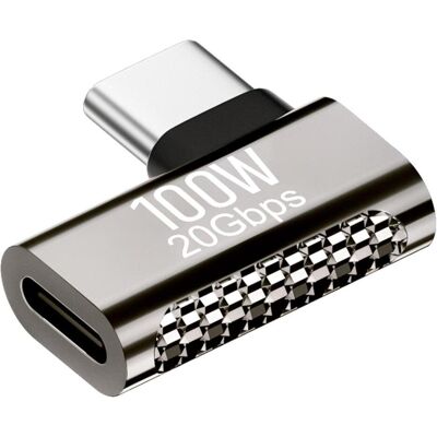 PowerGuard USB-C 90-Grad Winkel Adapter (USB-C, USB-C), Mobilgerät Adapter, Grau PowerGuard USB-C 90-Grad Winkel Adapter (USB-C, USB-C), Mobilgerät Adapter, Grau