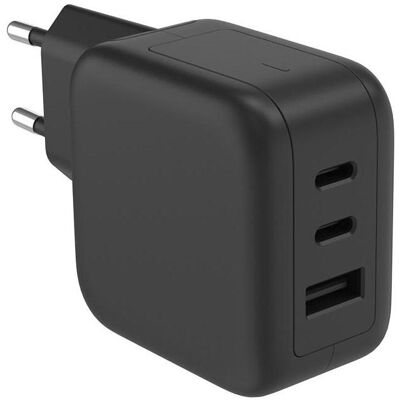 HQ Power USB-Schnellladeger?t mit GaN Fast Technology - 3 Ausg?nge - USB-A & 2 x USB-C - 67W (67 W, 3 Ports), USB Ladegerät, Schwarz HQ Power USB-Schnellladeger?t mit GaN Fast Technology - 3 Ausg?nge - USB-A & 2 x USB-C - 67W (67 W, 3 Ports), USB Ladegerät, Schwarz