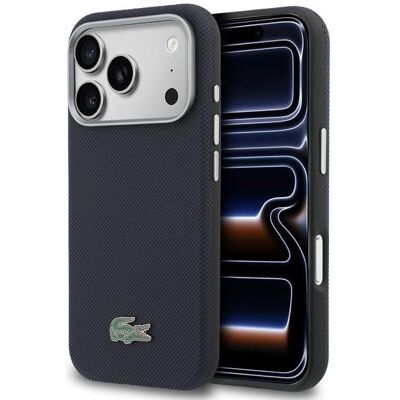 Lacoste Case Semi Wrap Petit Pique MagSafe for iPhone 17 Pro navy blue (Apple iPhone 17 Pro), Smartphone Hülle, Blau Lacoste Case Semi Wrap Petit Pique MagSafe for iPhone 17 Pro navy blue (Apple iPhone 17 Pro), Smartphone Hülle, Blau
