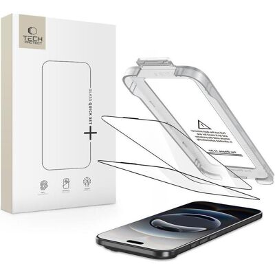 Tech-Protect Quick Set+ 2er-Pack Panzerglas für iPhone 17 Air - Schwarz (2 Stk., Apple iPhone 17 Pro), Smartphone Schutzfolie, Schwarz Tech-Protect Quick Set+ 2er-Pack Panzerglas für iPhone 17 Air - Schwarz (2 Stk., Apple iPhone 17 Pro), Smartphone Schutzfolie, Schwarz
