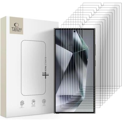 Tech-Protect Bundle 10-Pak Galaxy S24 Ultra Klar Tempered Glas (10 Stk., Samsung Galaxy S24), Smartphone Schutzfolie, Transparent Tech-Protect Bundle 10-Pak Galaxy S24 Ultra Klar Tempered Glas (10 Stk., Samsung Galaxy S24), Smartphone Schutzfolie, Transparent