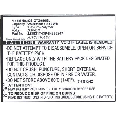 AGI 57820 - Akku - ZTE - 3Neo MF287 - Schwarz - Weiss - Lithium Polymer (LiPo) - 2500, Smartphone Akku AGI 57820 - Akku - ZTE - 3Neo MF287 - Schwarz - Weiss - Lithium Polymer (LiPo) - 2500, Smartphone Akku