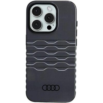 Audi IML MagSafe Case iPhone 15 Pro 6.1" czarny/black hardcase AU-IMLMIP15P-A6/D3-BK (Apple iPhone 15 Pro), Smartphone Hülle, Schwarz Audi IML MagSafe Case iPhone 15 Pro 6.1" czarny/black hardcase AU-IMLMIP15P-A6/D3-BK (Apple iPhone 15 Pro), Smartphone Hülle, Schwarz