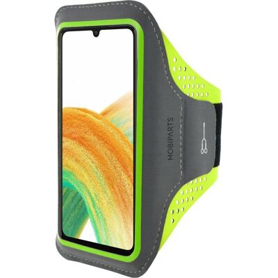 Mobiparts Comfort Fit Sport Armband Samsung Galaxy A33 5G (2022) Neon Green, Smartphone Sportarmband, Mehrfarbig Mobiparts Comfort Fit Sport Armband Samsung Galaxy A33 5G (2022) Neon Green, Smartphone Sportarmband, Mehrfarbig