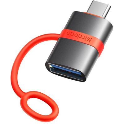 Mcdodo OT-3810 USB-A to USB-C adapter (black) (USB-A, USB-C), Mobilgerät Adapter, Schwarz Mcdodo OT-3810 USB-A to USB-C adapter (black) (USB-A, USB-C), Mobilgerät Adapter, Schwarz