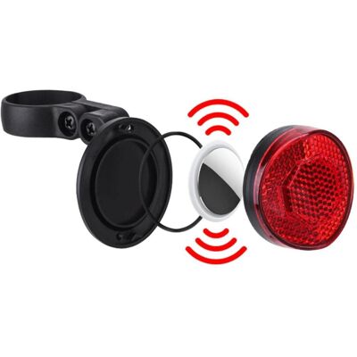 4smarts SkyTag Duos locator with bicycle reflector (Apple Find My, Google Find Hub), Tracker, Rot, Weiss, Schwarz 4smarts SkyTag Duos locator with bicycle reflector (Apple Find My, Google Find Hub), Tracker, Rot, Weiss, Schwarz