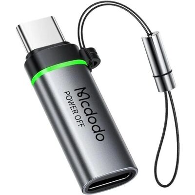 Mcdodo Lightning auf USB-C Auto Power Off Adapter (USB-C, Lightning), Mobilgerät Adapter, Grau, Schwarz Mcdodo Lightning auf USB-C Auto Power Off Adapter (USB-C, Lightning), Mobilgerät Adapter, Grau, Schwarz