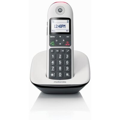 Motorola CD5001 White - Grosse Tasten - Hörgerätekompatibel, Telefon, Weiss, Grau Motorola CD5001 White - Grosse Tasten - Hörgerätekompatibel, Telefon, Weiss, Grau