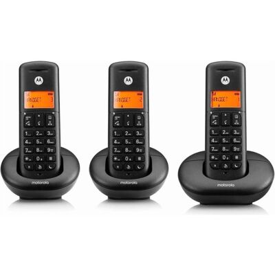 Motorola CORDLESS E203 TRIO NERO (107E203), Telefon, Schwarz Motorola CORDLESS E203 TRIO NERO (107E203), Telefon, Schwarz