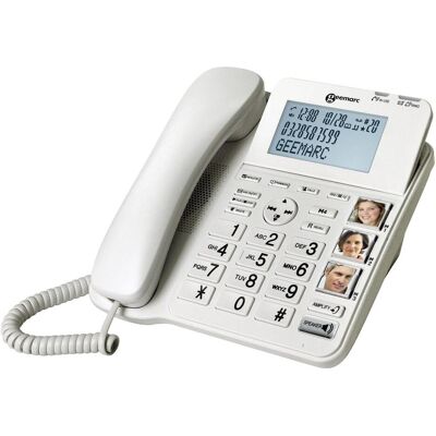 Geemarc AMPLIDECT COMBI 295-2 Schnurloses Telefon + 2 DECT 295 AD Mobilteile, Telefon, Weiss Geemarc AMPLIDECT COMBI 295-2 Schnurloses Telefon + 2 DECT 295 AD Mobilteile, Telefon, Weiss