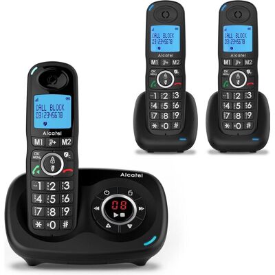 Alcatel Draadlose antwoordtelefoon met groot display, audio-boost en oproepblokkeringsfunctie, Telefon Alcatel Draadlose antwoordtelefoon met groot display, audio-boost en oproepblokkeringsfunctie, Telefon