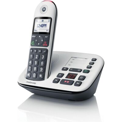 Motorola CD5011 DECT Voice, Grosstastenschnurlostlelefon mit AB, weiss, Telefon, Weiss, Grau Motorola CD5011 DECT Voice, Grosstastenschnurlostlelefon mit AB, weiss, Telefon, Weiss, Grau