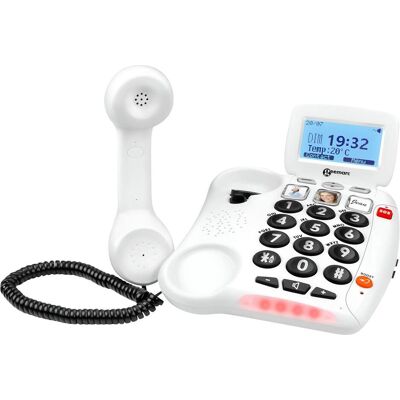 Geemarc Seniorentelefon 40 dB mit SOS, Telefon, Weiss Geemarc Seniorentelefon 40 dB mit SOS, Telefon, Weiss