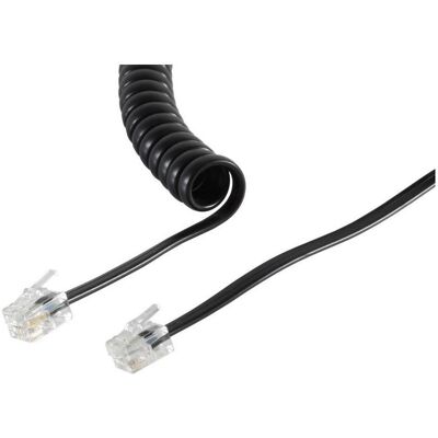 Shiverpeaks Wendelschnur 4/4 (RJ10) auf 4/4 (RJ10) schwarz, 2m (POLY), Telefon Zubehör Shiverpeaks Wendelschnur 4/4 (RJ10) auf 4/4 (RJ10) schwarz, 2m (POLY), Telefon Zubehör
