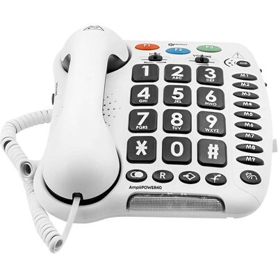 Geemarc AmpliPOWER 40 Schwerhörigentelefon (weiss), Telefon, Weiss Geemarc AmpliPOWER 40 Schwerhörigentelefon (weiss), Telefon, Weiss