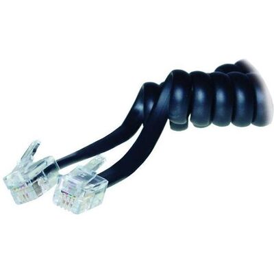 S-Conn Hörerkabel gewendelt 4 m Western/Western 4/4 schwarz, Telefon Zubehör S-Conn Hörerkabel gewendelt 4 m Western/Western 4/4 schwarz, Telefon Zubehör