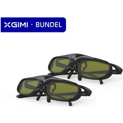 XGIMI 2x 3D brillen - 2-in-1 bundel - 2022 Model - Active Universal 3D glasses, Beamer Zubehör, Schwarz XGIMI 2x 3D brillen - 2-in-1 bundel - 2022 Model - Active Universal 3D glasses, Beamer Zubehör, Schwarz