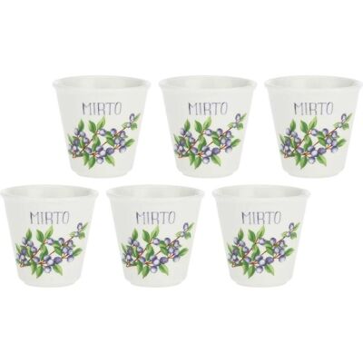 La Porcellana Bianca LIQUORELLI Set mit 6 Gläsern für Mirto Likör 75 ml, Cocktailgläser La Porcellana Bianca LIQUORELLI Set mit 6 Gläsern für Mirto Likör 75 ml, Cocktailgläser