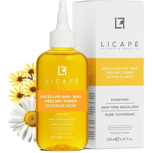 Licape, Gesichtsreinigung, Peeling Gesichtswasser 200 ml - Mit Glycolsäure AHA-BHA & Tiefenreinigung (Reinigungspeeling, 200 ml) Licape, Gesichtsreinigung, Peeling Gesichtswasser 200 ml - Mit Glycolsäure AHA-BHA & Tiefenreinigung (Reinigungspeeling, 200 ml)