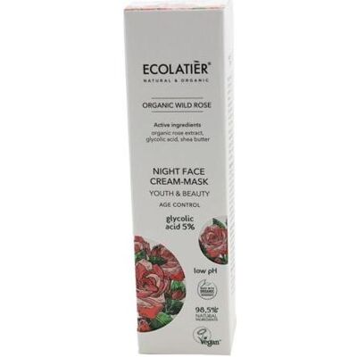 Eсolatier, Gesichtsmaske, GreenCo ECL WILD ROSE Krem-maska do twarzy na noc, 50ml (50 ml) Eсolatier, Gesichtsmaske, GreenCo ECL WILD ROSE Krem-maska do twarzy na noc, 50ml (50 ml)
