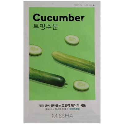 Missha, Gesichtsmaske, - Moisturizing face mask with cucumber extract Cucumber (Airy Fit Sheet Mask) 19 g (19 g) Missha, Gesichtsmaske, - Moisturizing face mask with cucumber extract Cucumber (Airy Fit Sheet Mask) 19 g (19 g)