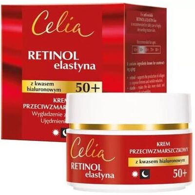 Celia, Gesichtscreme, Retinol krem przeciwzmarszczkowy 50+ 50ml (50 ml, Tagescreme) Celia, Gesichtscreme, Retinol krem przeciwzmarszczkowy 50+ 50ml (50 ml, Tagescreme)