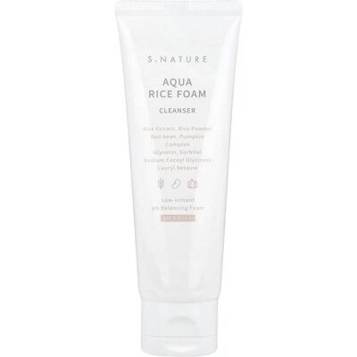 S.Nature, Gesichtsreinigung, Aqua Rice Foam Cleanser ryżowa pianka do mycia twarzy 80ml (Reinigungsschaum, 80 ml) S.Nature, Gesichtsreinigung, Aqua Rice Foam Cleanser ryżowa pianka do mycia twarzy 80ml (Reinigungsschaum, 80 ml)