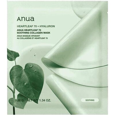 Anua, Gesichtsmaske, Heartleaf 70 Soothing Collagen Mask (38 g) Anua, Gesichtsmaske, Heartleaf 70 Soothing Collagen Mask (38 g)