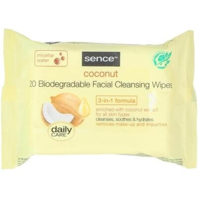 Sence, Gesichtsreinigung, Gesichtsreinigungstücher Kokosnuss (Reinigungstücher Gesicht) Sence, Gesichtsreinigung, Gesichtsreinigungstücher Kokosnuss (Reinigungstücher Gesicht)