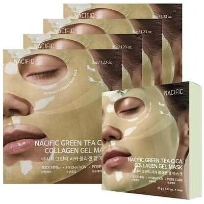Nacific, Gesichtsmaske, Green Tea Cica Collagen Gel Mask Set Nacific, Gesichtsmaske, Green Tea Cica Collagen Gel Mask Set
