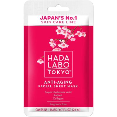 Hada Labo, Gesichtsmaske, Tokyo Red Anti-Aging Sheet Mask in Sachet Hada Labo, Gesichtsmaske, Tokyo Red Anti-Aging Sheet Mask in Sachet