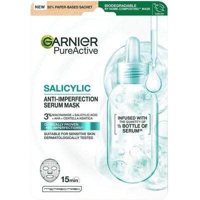 Garnier, Gesichtsmaske, - Anti-blemish mask Salicylic Serum Mask 1 pc Garnier, Gesichtsmaske, - Anti-blemish mask Salicylic Serum Mask 1 pc