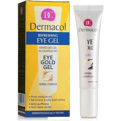 Dermacol Gold Augen Gel - Schwellungen, dunkle Ringe & Müdigkeit Dermacol Gold Augen Gel - Schwellungen, dunkle Ringe & Müdigkeit