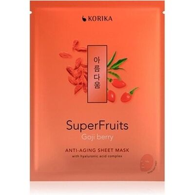 Korika, Gesichtsmaske, - Anti-aging sheet mask Superfruits Goji (Anti-Aging Sheet Mask) 25 g (25 g) Korika, Gesichtsmaske, - Anti-aging sheet mask Superfruits Goji (Anti-Aging Sheet Mask) 25 g (25 g)