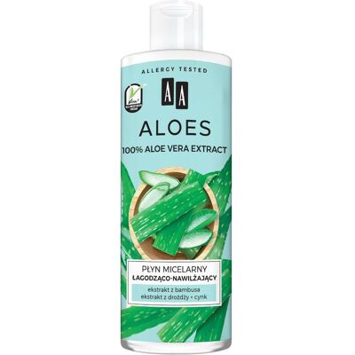 Oceanic, Gesichtsreinigung, Aa - Aloe 100% Aloe Vera Extract Micellar Soothing And Moisturizing Fluid 400Ml (Mizellenwasser, 400 ml) Oceanic, Gesichtsreinigung, Aa - Aloe 100% Aloe Vera Extract Micellar Soothing And Moisturizing Fluid 400Ml (Mizellenwasser, 400 ml)