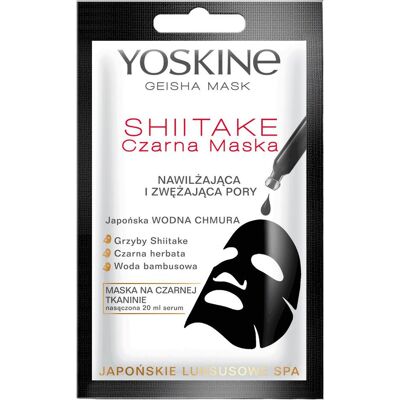 Yoskine, Gesichtsmaske, Geisha Maske Shiitake Schwarz Feuchtigkeitsmaske 20ml (20 ml) Yoskine, Gesichtsmaske, Geisha Maske Shiitake Schwarz Feuchtigkeitsmaske 20ml (20 ml)
