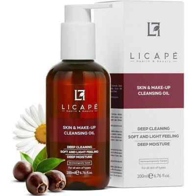 Licape, Gesichtsreinigung, Reinigungsöl 200 ml - Zweiphasen-Reiniger für Haut & Make-up mit Anti-Akne (Reinigungsöl, 200 ml) Licape, Gesichtsreinigung, Reinigungsöl 200 ml - Zweiphasen-Reiniger für Haut & Make-up mit Anti-Akne (Reinigungsöl, 200 ml)