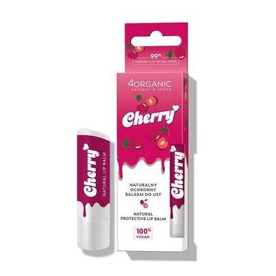 4Organic, Lippenpflege, Natural Lip Balm Cherry 5g (Lippenbalsam) 4Organic, Lippenpflege, Natural Lip Balm Cherry 5g (Lippenbalsam)