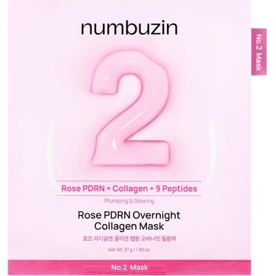 Numbuzin, Gesichtsmaske, No2 Overnight Face Mask Rose PDRN Collagen Mask Numbuzin, Gesichtsmaske, No2 Overnight Face Mask Rose PDRN Collagen Mask