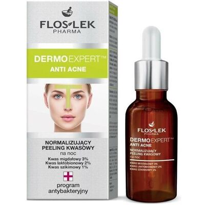 FlosLek Pharma DermoExpert Acid Peel - Normalisierende Nachtpflege - 30ml FlosLek Pharma DermoExpert Acid Peel - Normalisierende Nachtpflege - 30ml