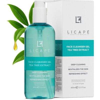 Licape, Gesichtsreinigung, Tea Tree Gesichtsreinigungsgel 400 ml - Sanfte Tiefenreinigung & Feuchtigkeit (400 ml) Licape, Gesichtsreinigung, Tea Tree Gesichtsreinigungsgel 400 ml - Sanfte Tiefenreinigung & Feuchtigkeit (400 ml)
