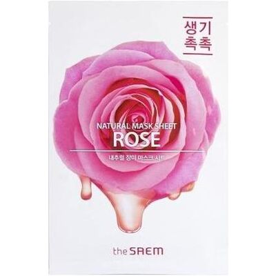 The Saem, Gesichtsmaske, Natural Mask Sheet Rose The Saem, Gesichtsmaske, Natural Mask Sheet Rose