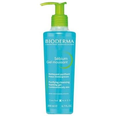 Bioderma, Gesichtsreinigung, Sebium Foaming Gel 200ml Gentle Cleansing Gel For Oily Skin (Reinigungsgel, 200 ml) Bioderma, Gesichtsreinigung, Sebium Foaming Gel 200ml Gentle Cleansing Gel For Oily Skin (Reinigungsgel, 200 ml)