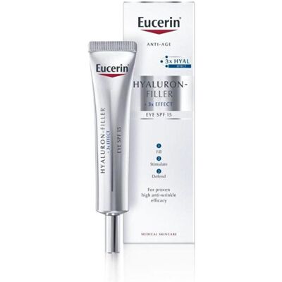 Eucerin, Augenpflege, Anti-Aging-Augencreme SPF 15 HYALURON-FILLER 3x EFFECT 15 ml (Augenpflege Crème, 15 ml) Eucerin, Augenpflege, Anti-Aging-Augencreme SPF 15 HYALURON-FILLER 3x EFFECT 15 ml (Augenpflege Crème, 15 ml)