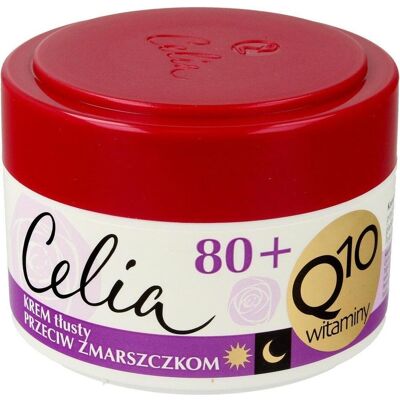 Celia, Gesichtsserum, Q10 Vitamins 80+ Oily Anti-Wrinkle Day & Night Cream With Elastin 50Ml (50 ml) Celia, Gesichtsserum, Q10 Vitamins 80+ Oily Anti-Wrinkle Day & Night Cream With Elastin 50Ml (50 ml)