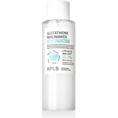 Aplb, Gesichtsreinigung, Niacinamide Glutathione Face Tonic Lipo Gluta Niac Cen 15.2% 5.41 (Gesichtswasser, 160 ml) Aplb, Gesichtsreinigung, Niacinamide Glutathione Face Tonic Lipo Gluta Niac Cen 15.2% 5.41 (Gesichtswasser, 160 ml)